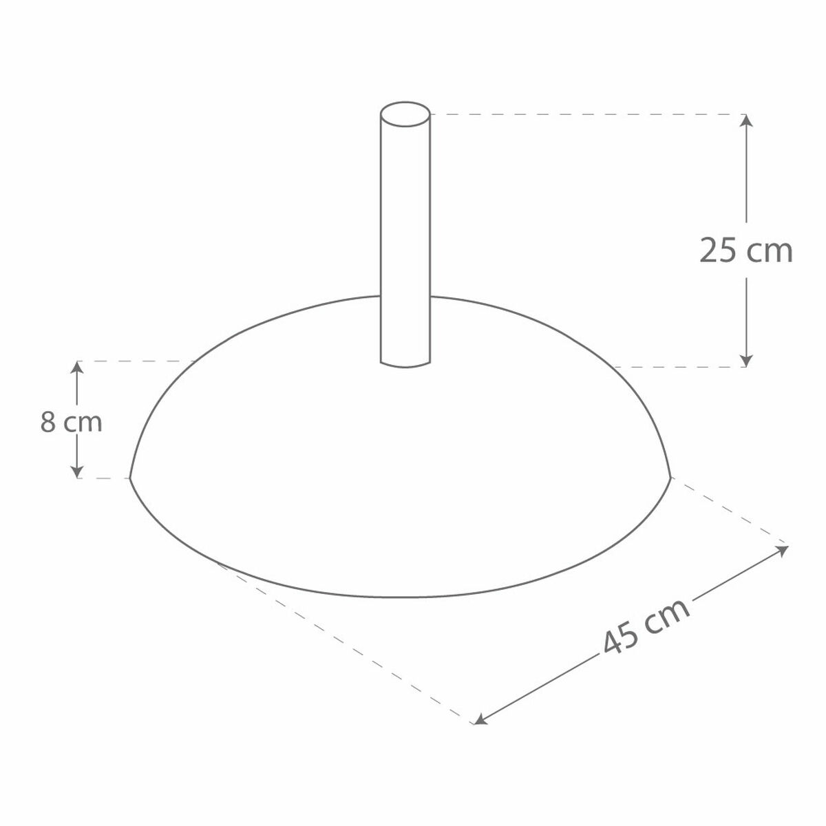 Base para Guarda-Sol Aktive 45 x 33 x 45 cm Cimento Aço